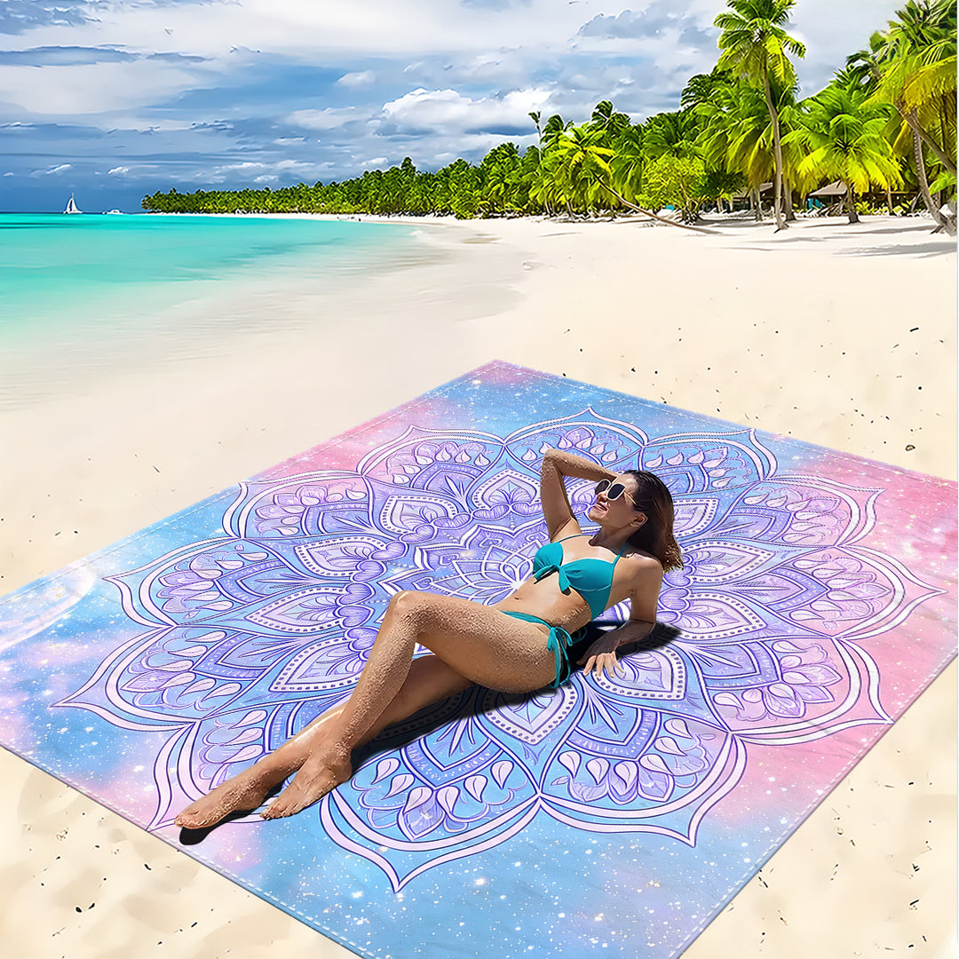 Mandala Design Beach Mat Kalsten