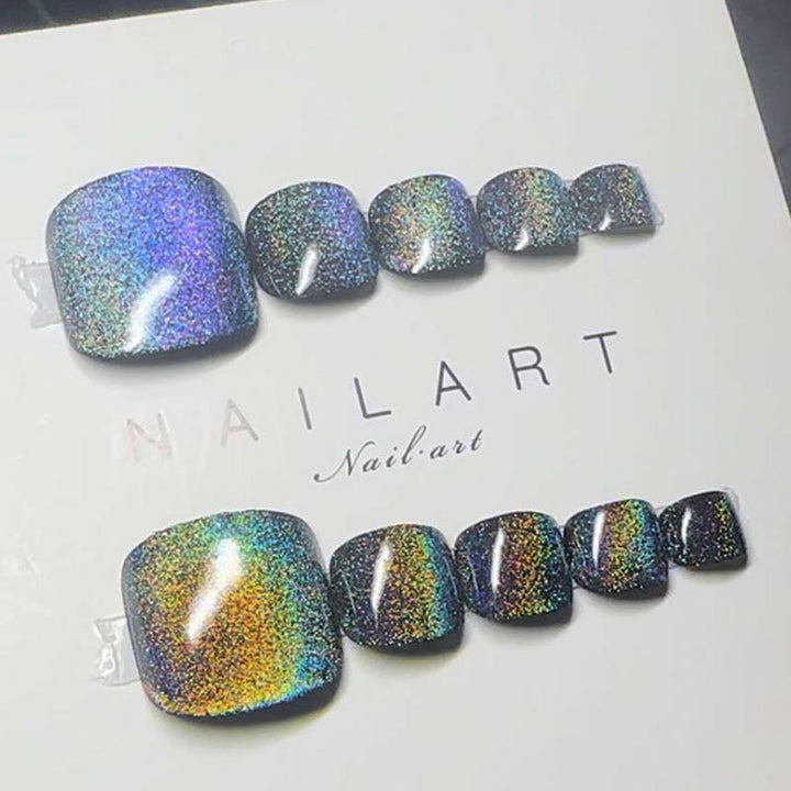 Glamorous Glittery Pedicure Design