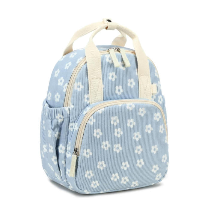 Floral Print Corduroy Backpack Kalsten