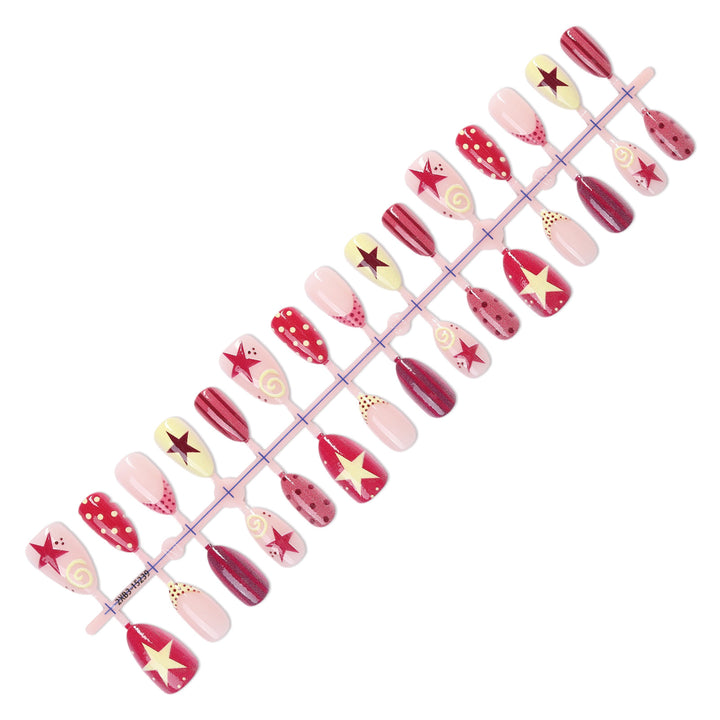 Nail art set with creative star and spiral motifs Kalsten