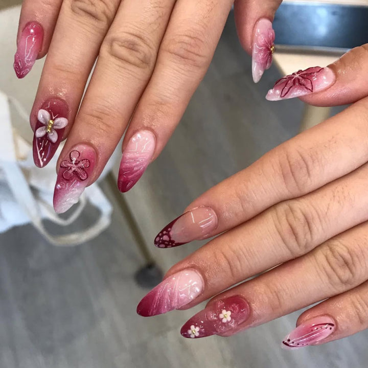 Artful nail art with floral accents Kalsten