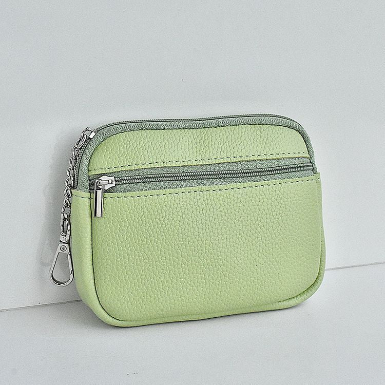 Compact Leather Zippered Card Wallet Kalsten