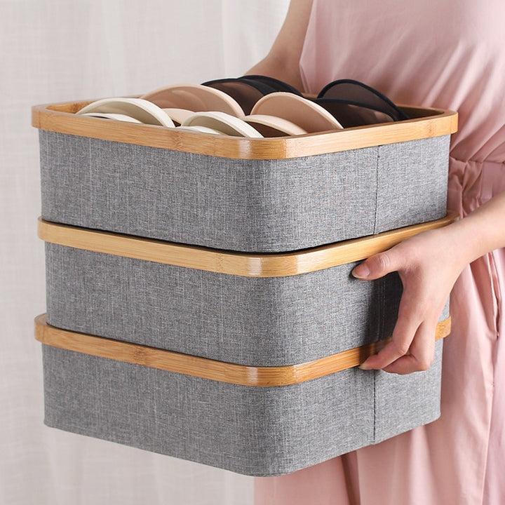 Bamboo Storage Tray Organizer Kalsten