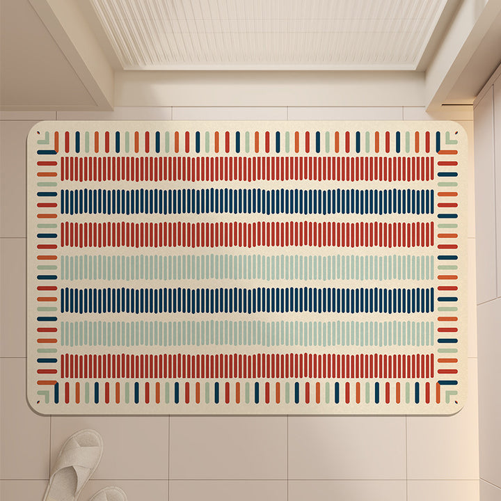 Stylish Geometric Pattern Bath Mat Kalsten