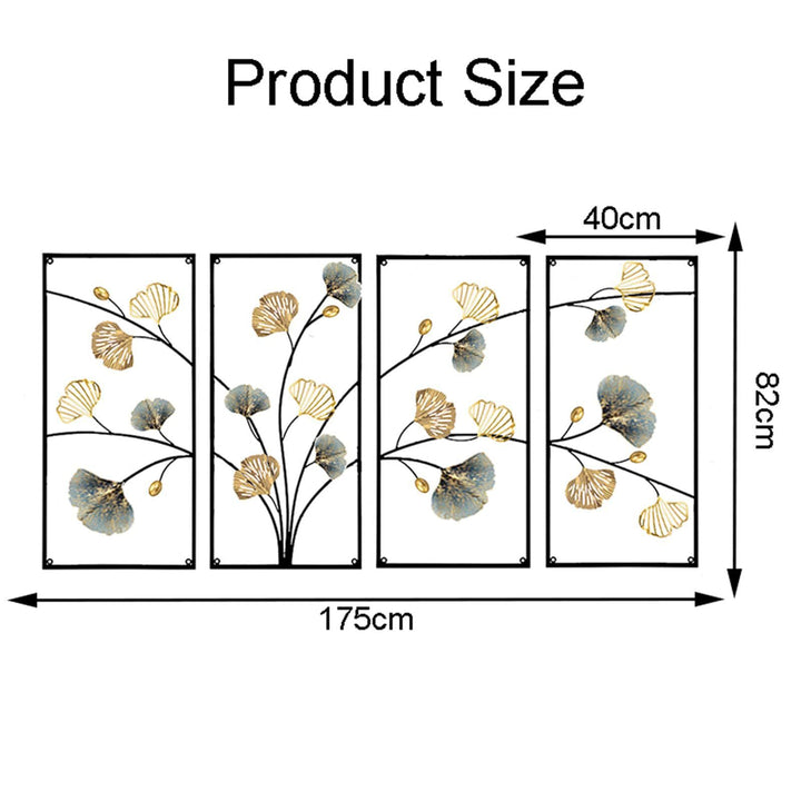 Elegant Floral Metal Wall Art Sculpture Kalsten