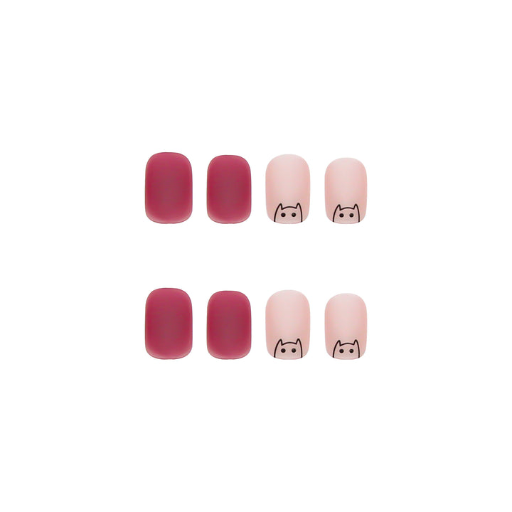 Playful Cartoon-Themed Press-On Nail Design