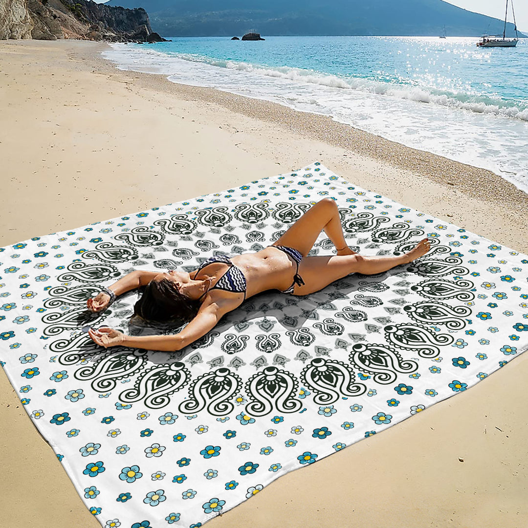 Mandala Design Beach Mat Kalsten