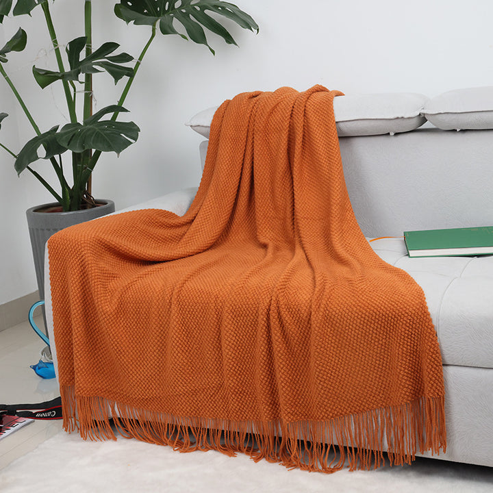 Cozy Knitted Throw Blanket Kalsten