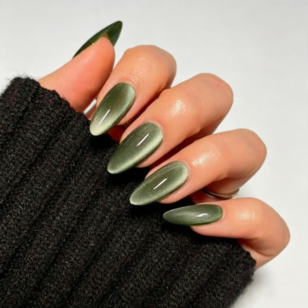Stylish Glossy Almond-Shaped Press-On Nails Kalsten