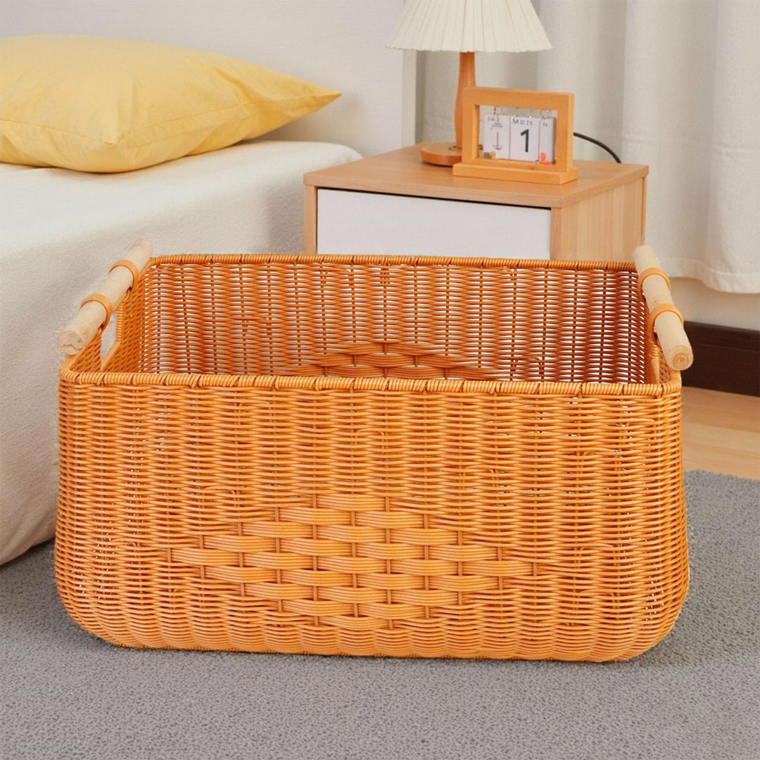 Versatile Rectangle Woven Storage Basket Kalsten