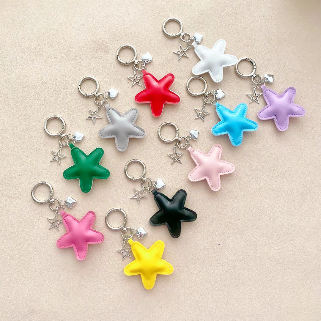 Starfish-Shaped Leather Keychain kalsten