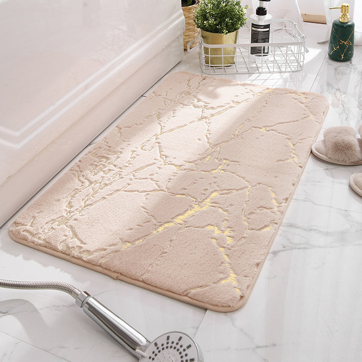 Luxurious Marble Pattern Bath Rug