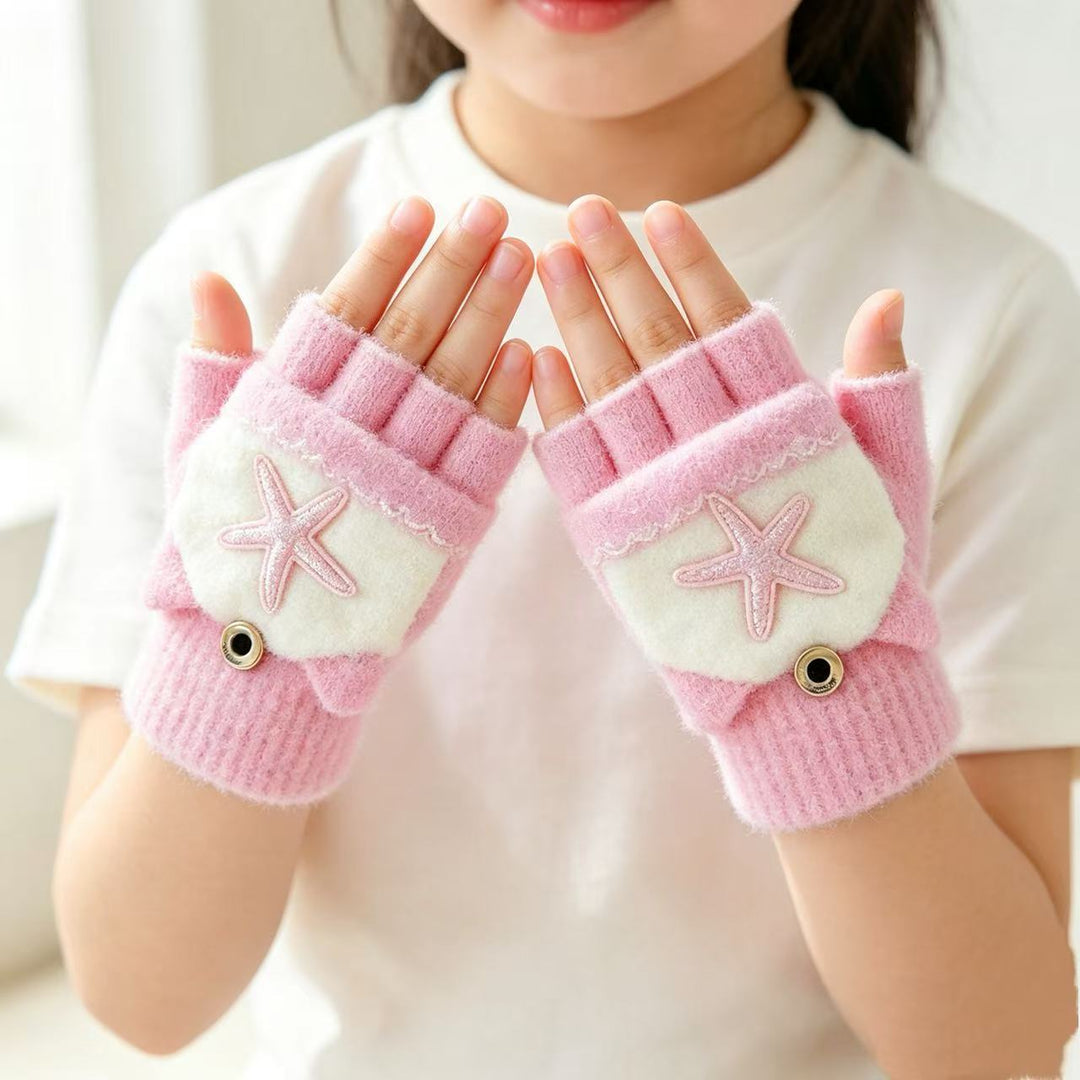 Cute Cartoon-Themed Fingerless Gloves Kalsten