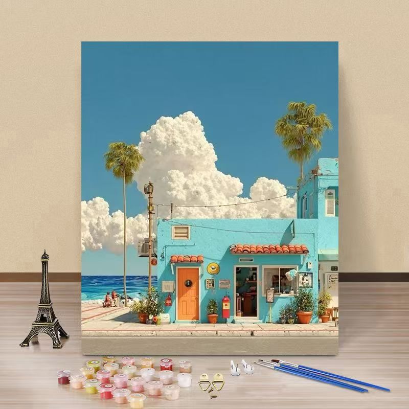 Coastal Themed DIY Paint by Numbers Canvas Art Kalsten
