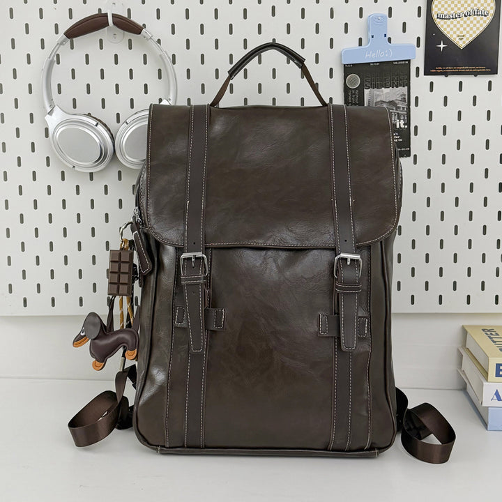 Stylish Leather Laptop Backpack