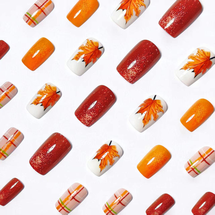 Autumn Leaf Design Nail Art Kalsten