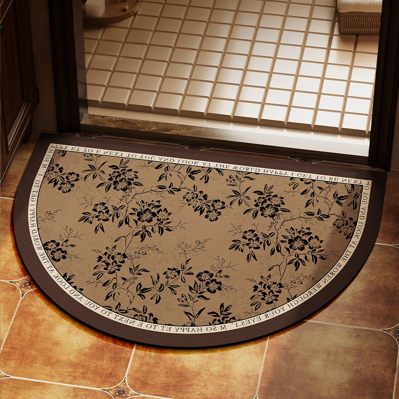 Floral Design Bathroom Mat