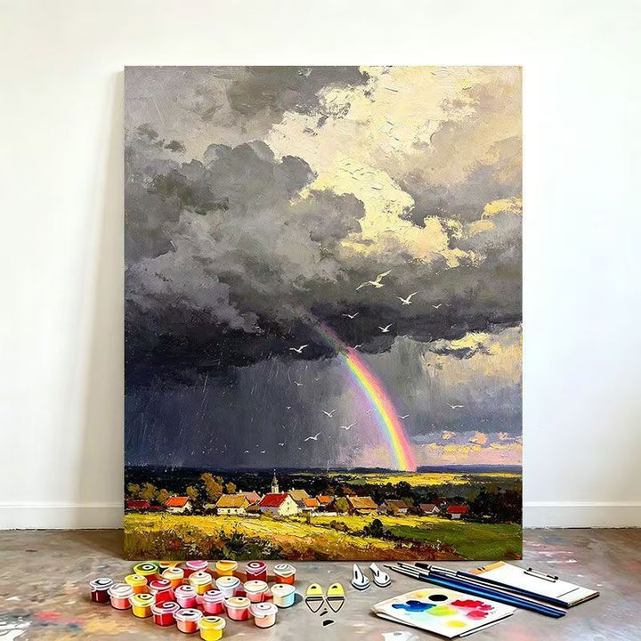 Scenic Rainbow Landscape Paint by Numbers Kit Kalsten