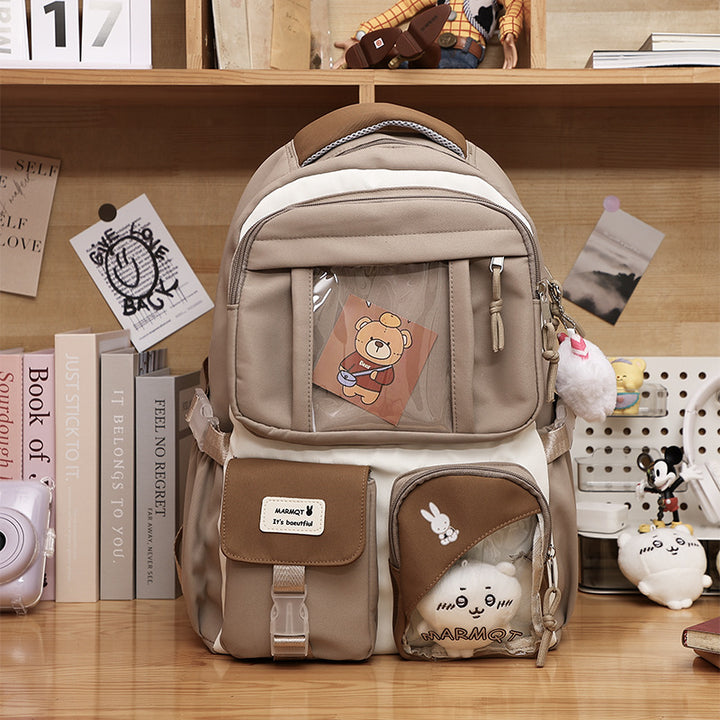 Cute Cartoon-Themed Multi-Pocket School Backpack
