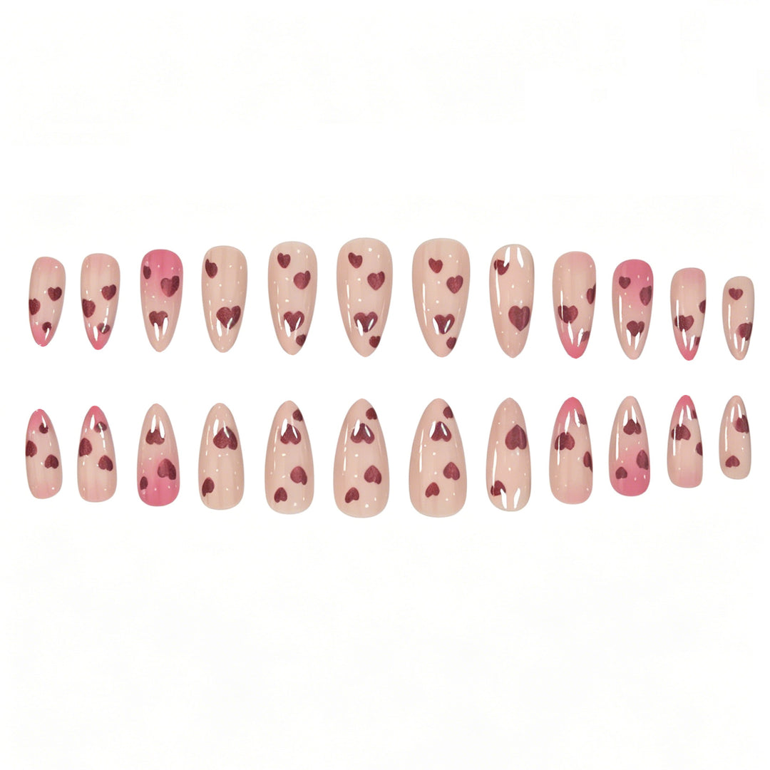 Decorative Heart Nail Enhancements Kalsten
