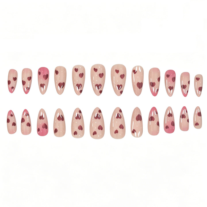 Decorative Heart Nail Enhancements Kalsten