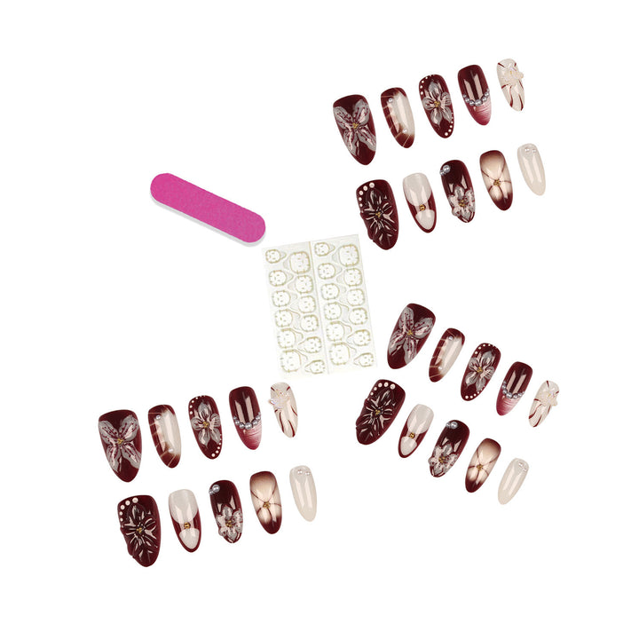 Floral Design Press-On Nails