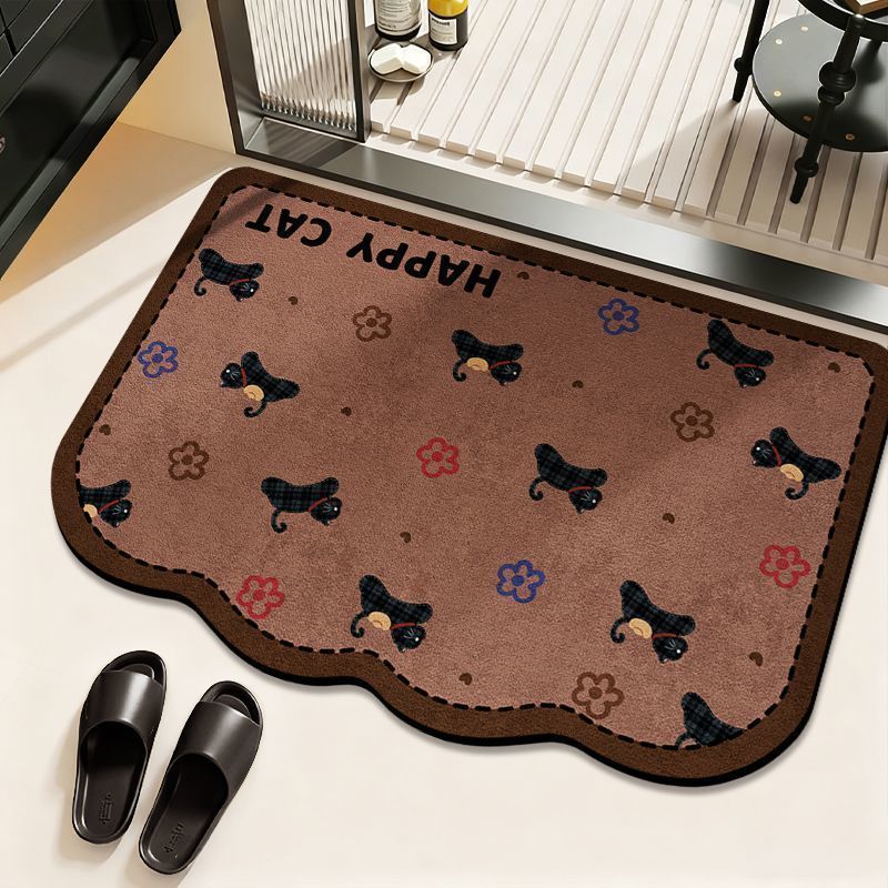 Cat-Themed Decorative Shower Mat