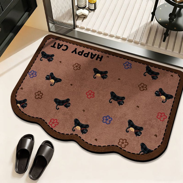 Cat-Themed Decorative Shower Mat