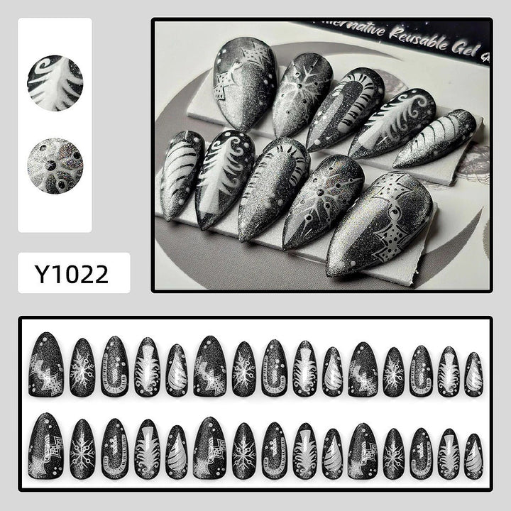 Artificial nails with festive winter design Kalsten