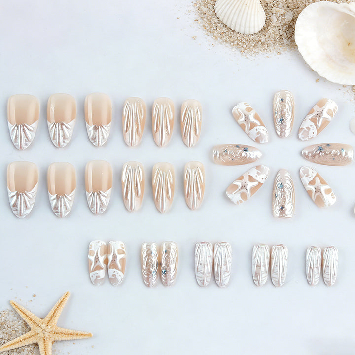 Artistic Ocean-Inspired Gel Nail Design Kalsten