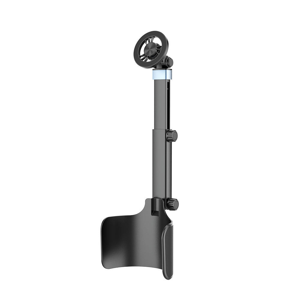 Adjustable car headrest tablet and smartphone holder with telescopic support arm and anti slip cradle Kalsten