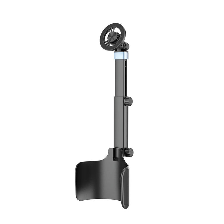 Adjustable car headrest tablet and smartphone holder with telescopic support arm and anti slip cradle Kalsten
