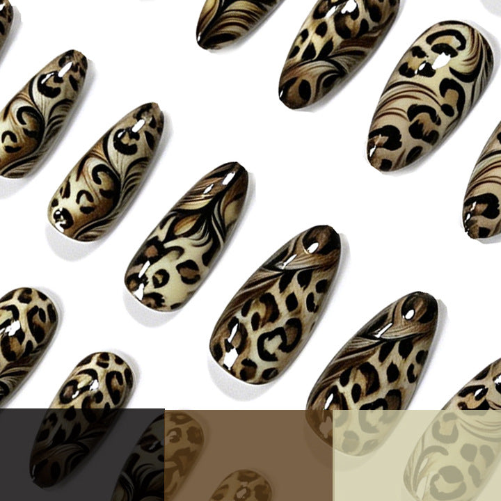 Premium Artistic Leopard Print Nail Enhancements Kalsten