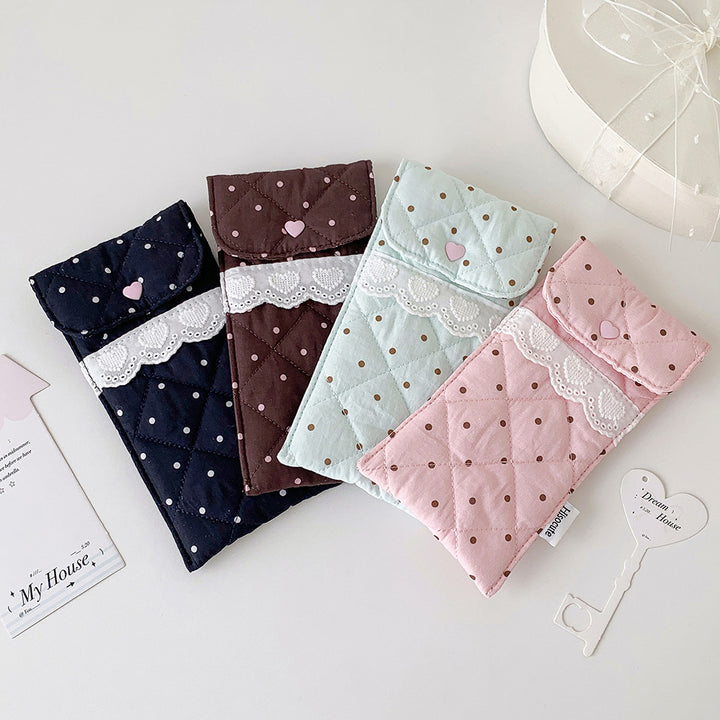 Quilted Heart Detail Pencil Case Kalsten