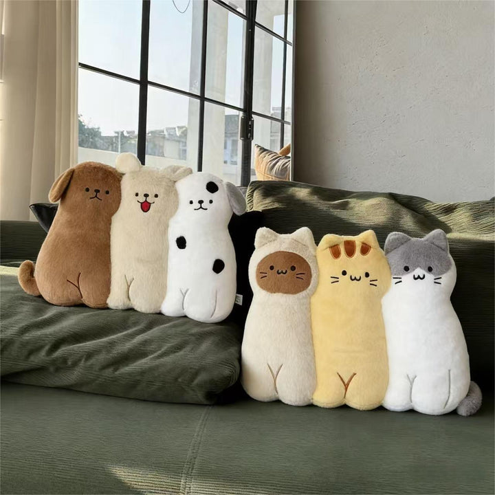 Plush decorative pillow in animal cartoon shape with extra soft filling and non-slip back