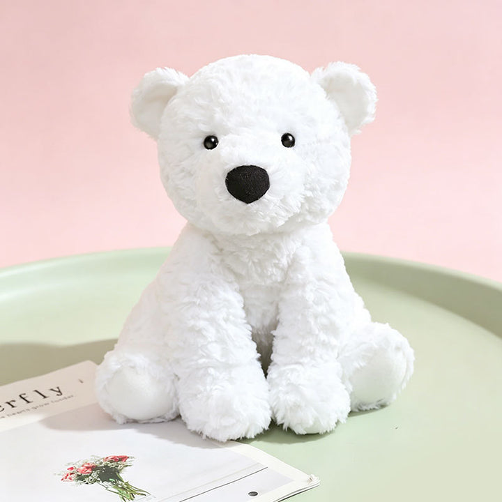 Plush Sitting Cow Comforter Toy with Mixed Faux-Fur Patches Kalsten