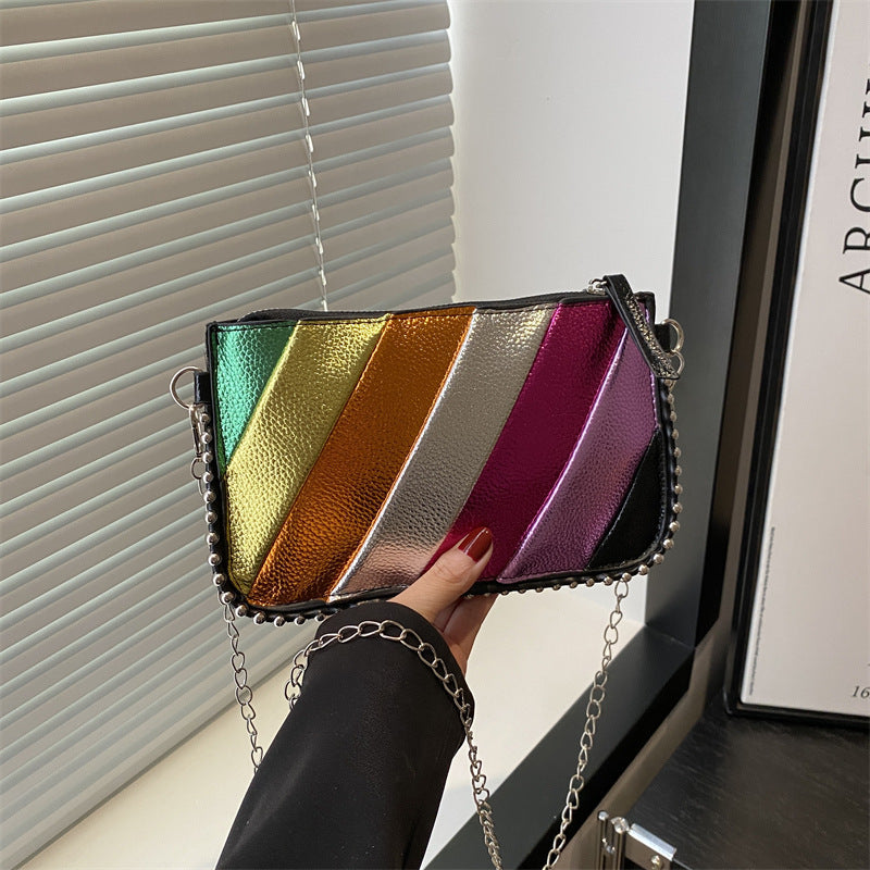 Colorful Metallic Chic Crossbody Bag Kalsten