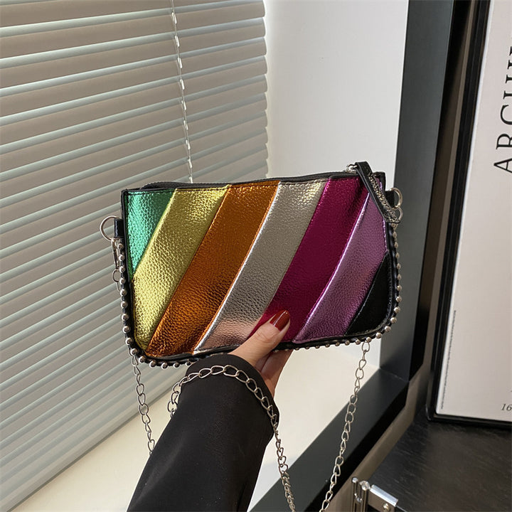 Colorful Metallic Chic Crossbody Bag Kalsten