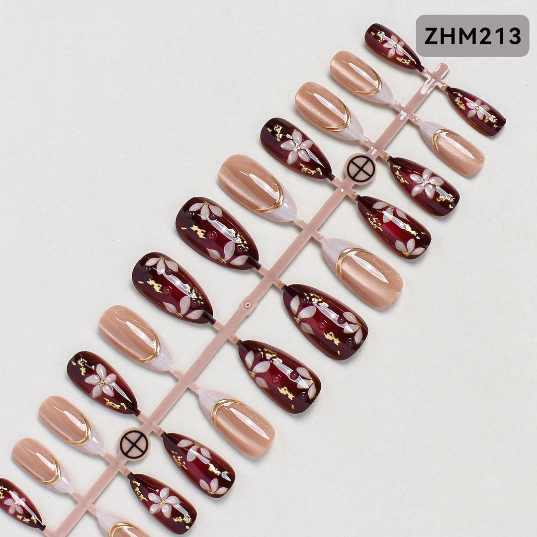 Decorative Press-On Nail Set Kalsten