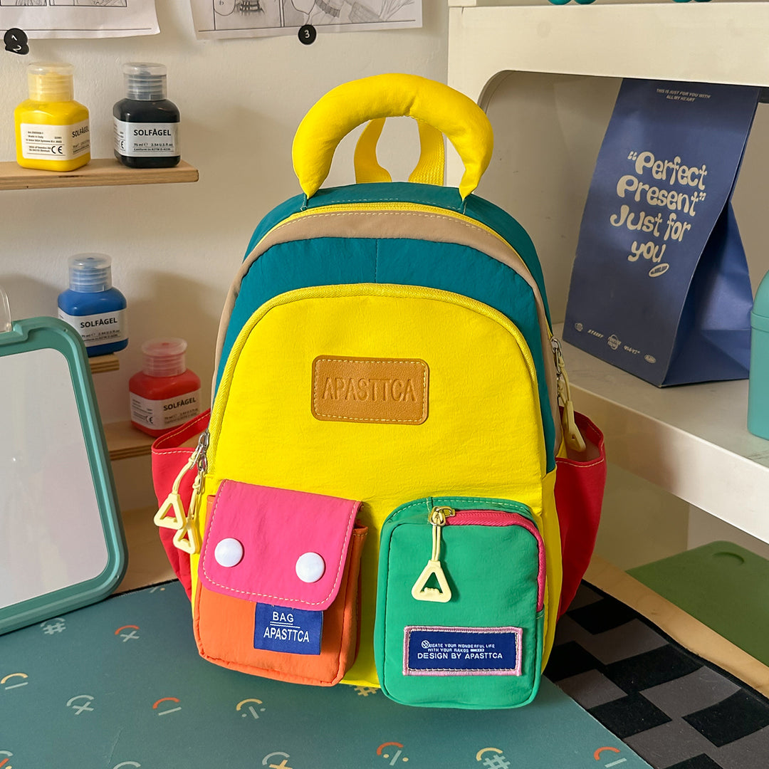 Colorful Multi-Compartment Casual Backpack Kalsten