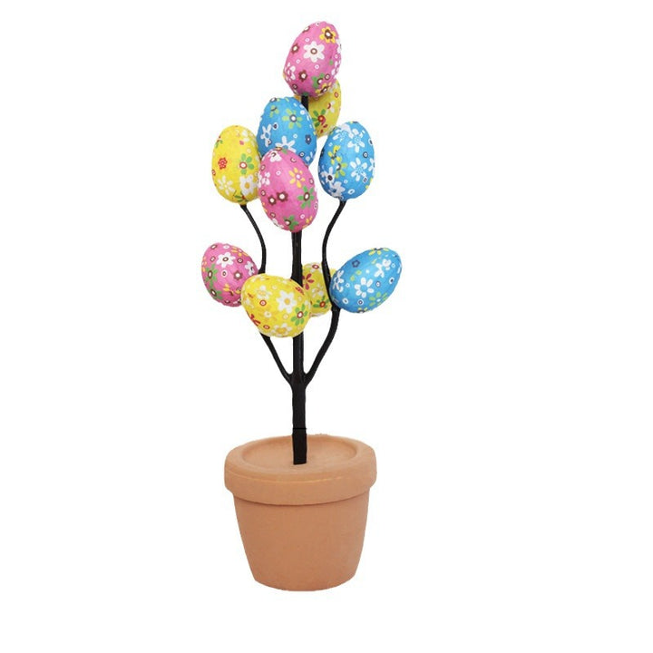 Decorative Flower Pot with Colorful Egg Blooms Kalsten