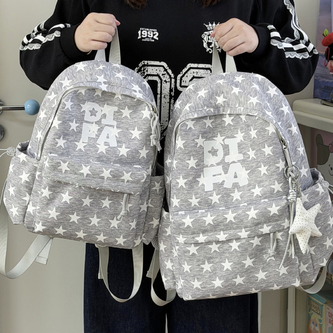 Stylish Star-Print School Backpack Kalsten