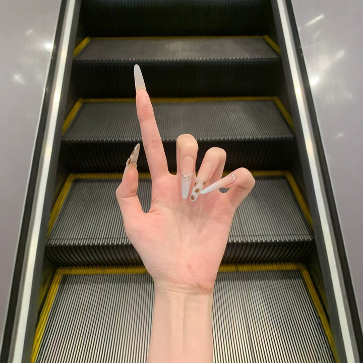 Decorative Stiletto Press-On Nail Enhancements