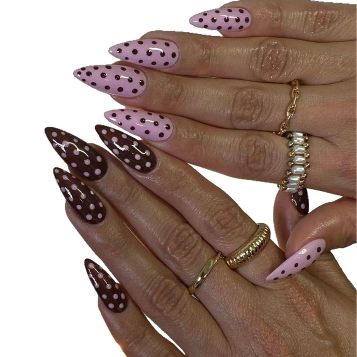 Artistic Polka Dot Nail Enhancements Kalsten
