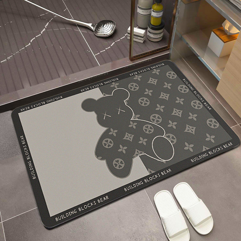 Cartoon-Themed Absorbent Bath Mat Kalsten