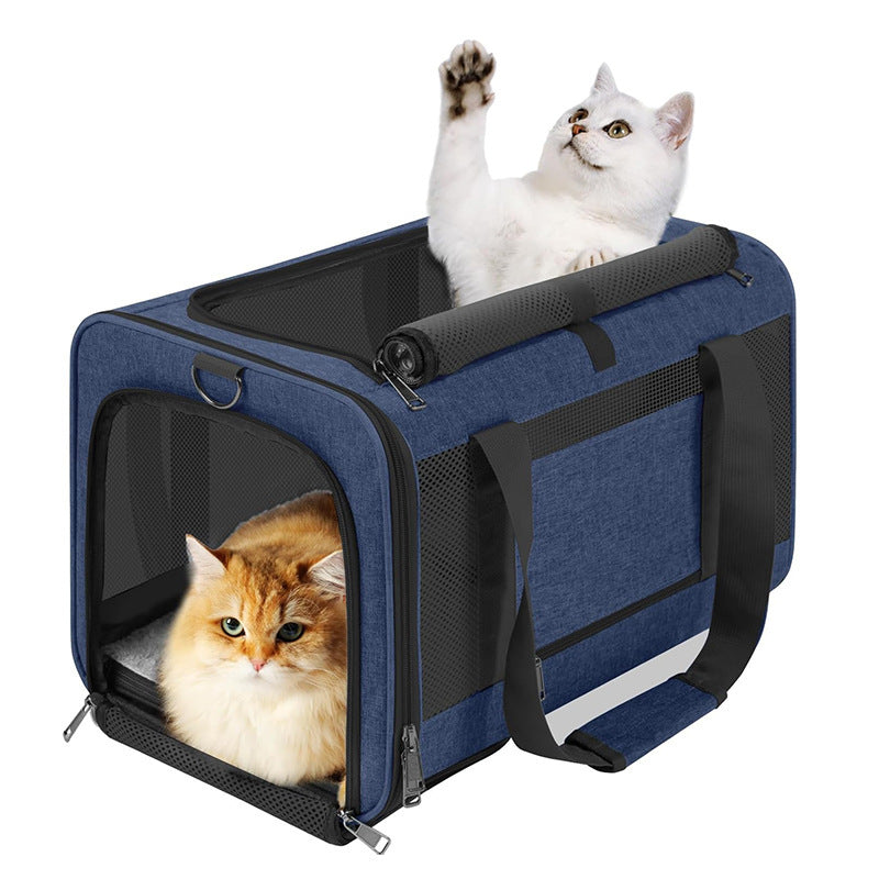Portable Pet Travel Bag with Breathable Mesh Kalsten