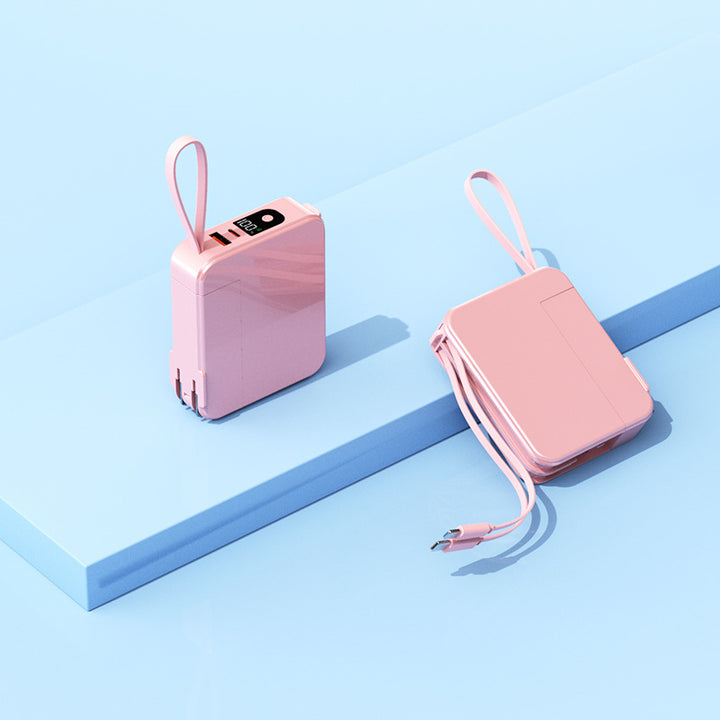 Compact travel charger with integrated USB-C port and digital display Kalsten