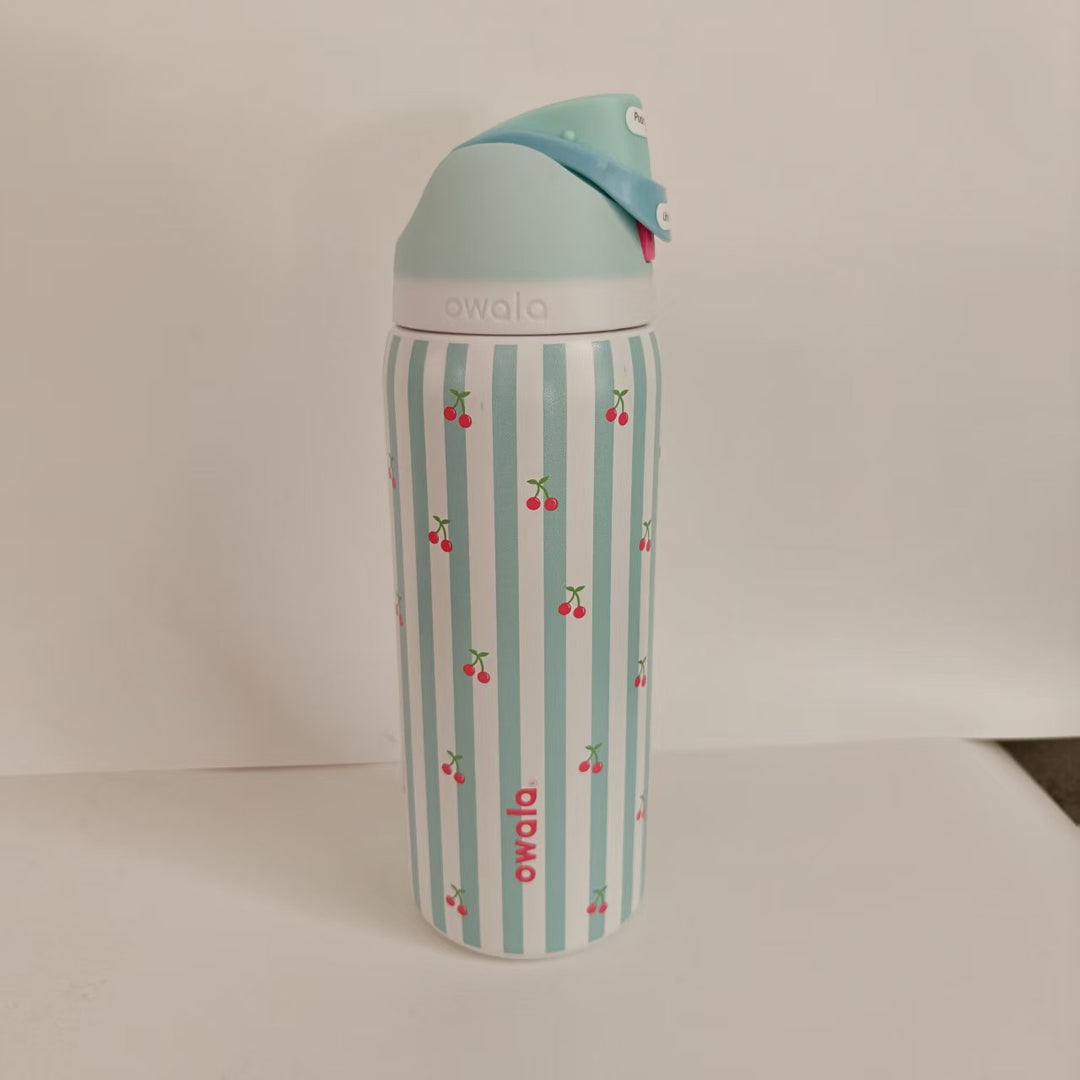 Double-Wall Vacuum Insulated Stainless Steel Travel Bottle With Flip Straw Leakproof Lid And Character Print