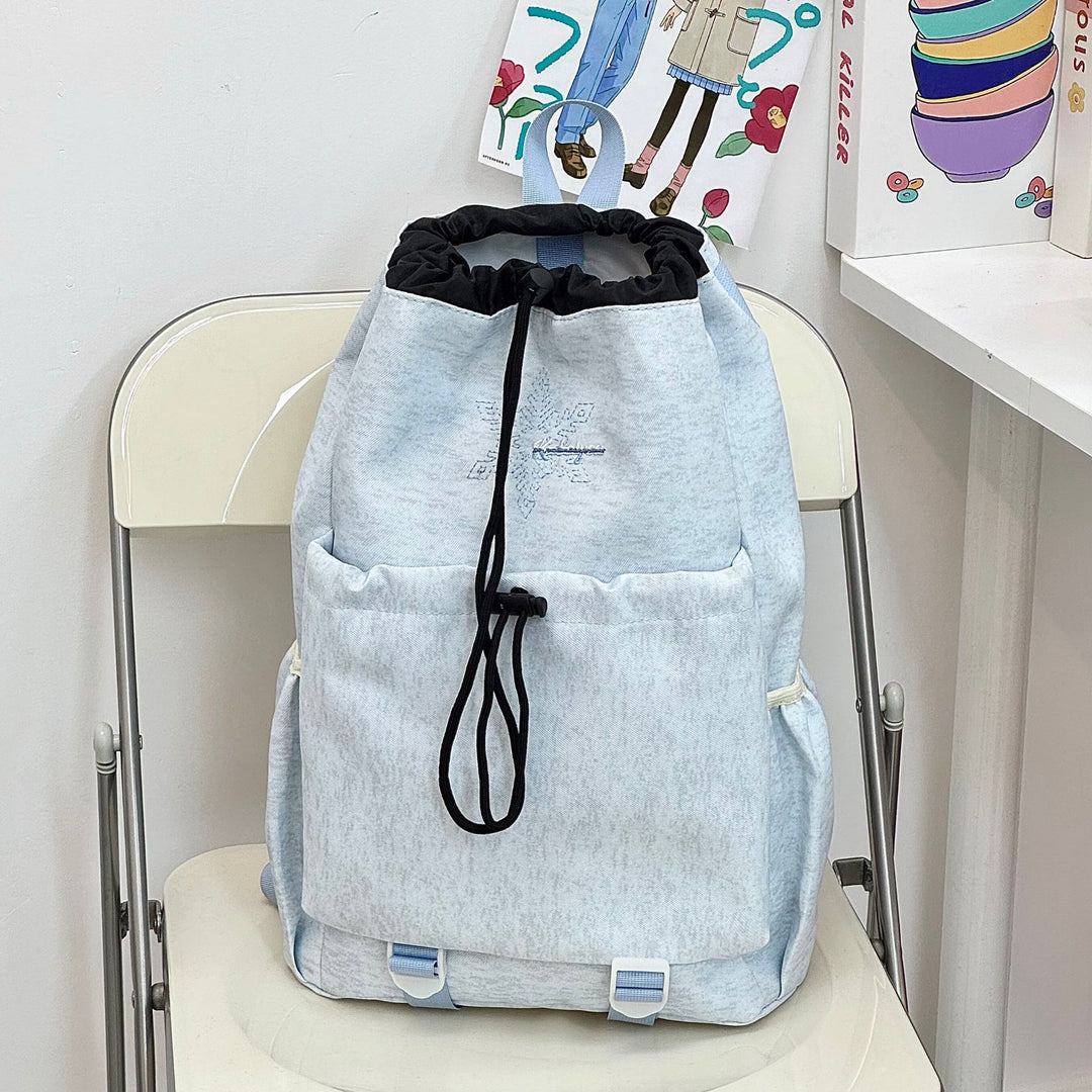 Stylish Drawstring Backpack with Functional Pockets Kalsten