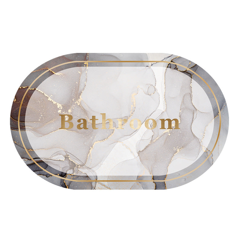 Luxurious Marble Design Bath Mat